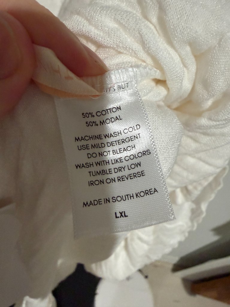 Nwt Nothing Fits But Seine Dress White Gauze Puff Sleeve Tiered Maxi L/Xl — image 7 of 8